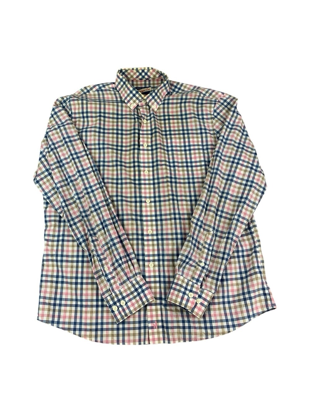 Johnnie-O Hangin Out Long Sleeve Button Down Shirt, Plaid, Men’s Size Large